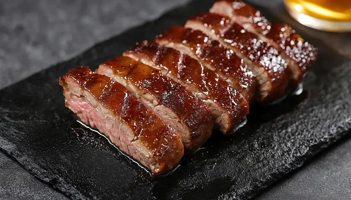 magret de canard et miel au four