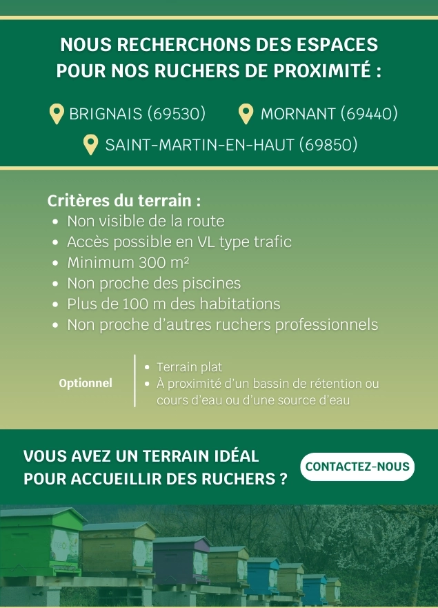 ABEILLES & ENVIRONNEMENT recherche des espaces pour leurs ruches à Brignais, Mornant et Saint-Martin-En-Haut