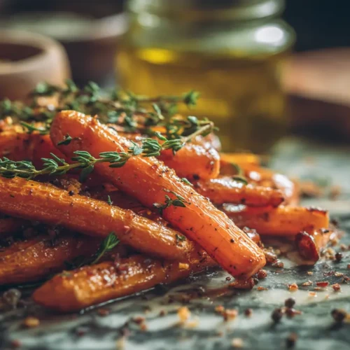 recette Carottes rôties au miel et thym
