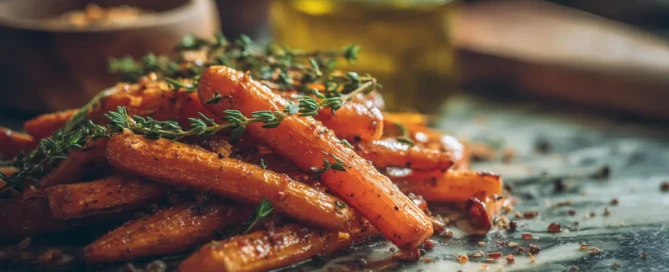recette Carottes rôties au miel et thym