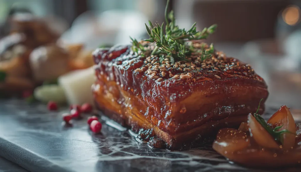 recette Travers de porc laqués au miel
