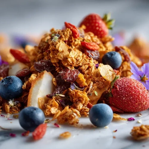 recette Granola croustillant au miel et fruits secs