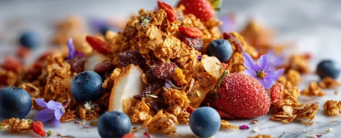 recette Granola croustillant au miel et fruits secs