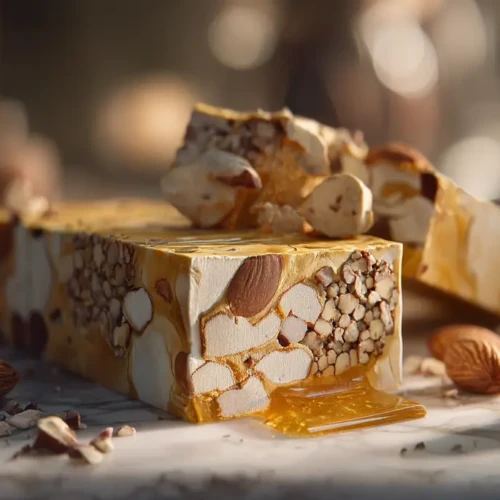 recette Nougat tendre au miel et amandes