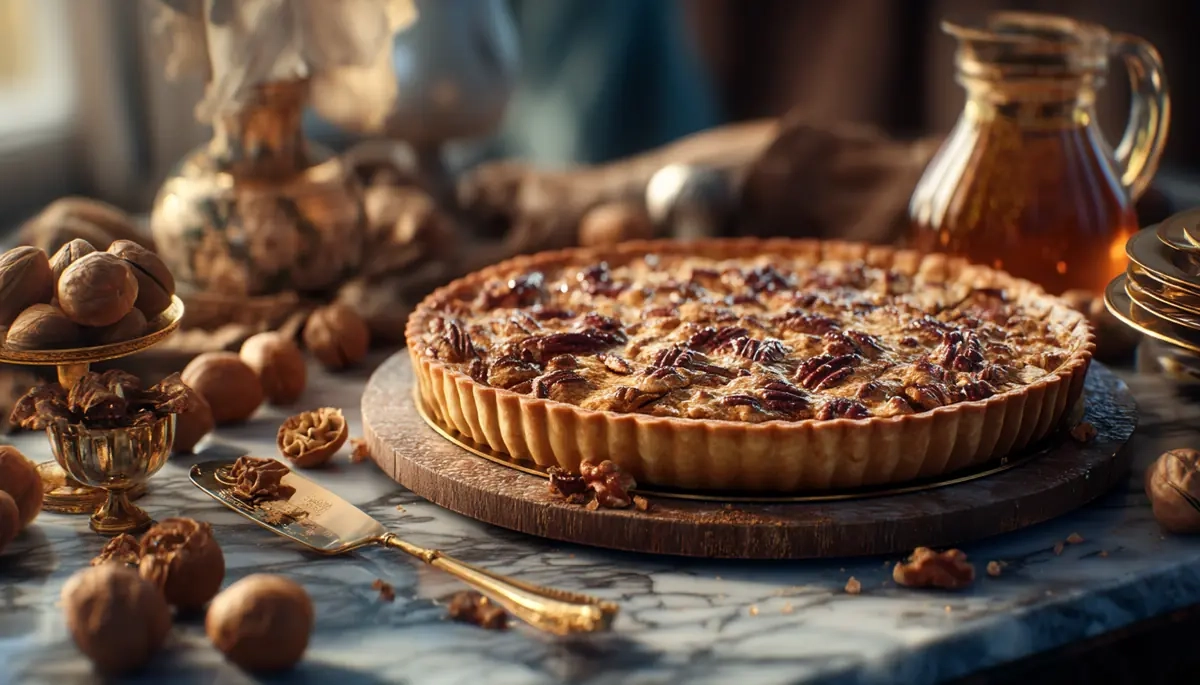 recette Tarte aux noix et miel